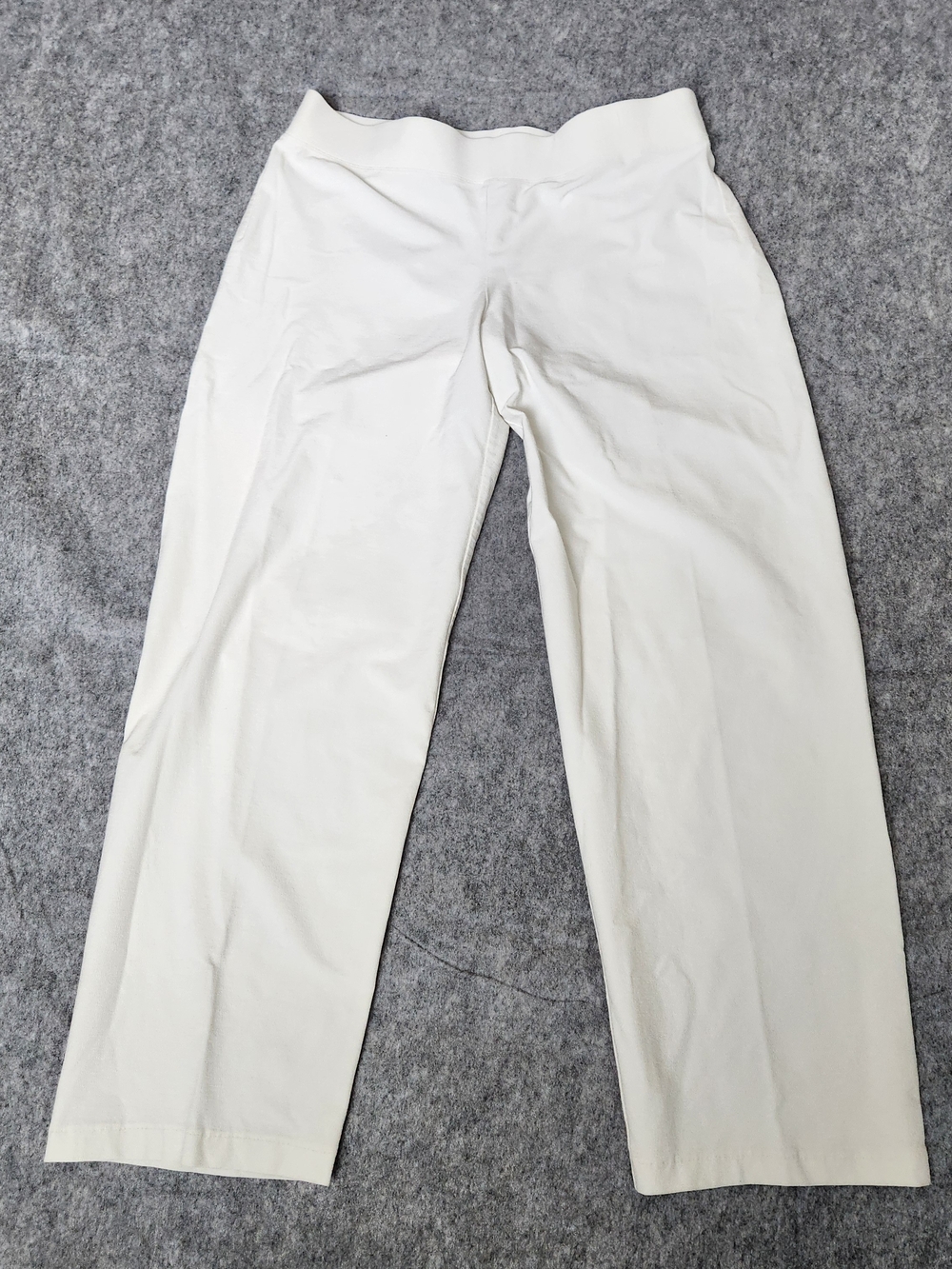 Eileen Fisher Viscose Knit Pull On Pants Women's M Beige Preppy Career Business